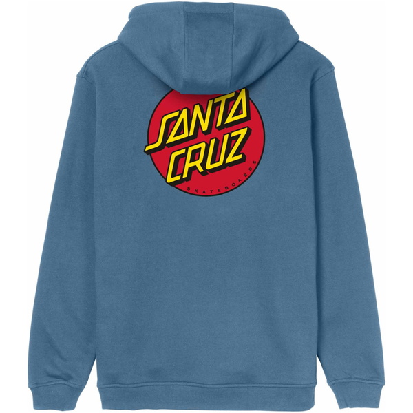 2026 Santa Cruz Mens Classic Dot Chest Hoodie SCA-HDY-10360 - Faded Denim